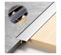 Aluminium Profilé Transition À Coller, Bande De Transition, Barre De Seuil, Profilé En T, Pour Relier Les Espaces Du Sol Et Les Carreaux De Plancher Stratifié(Argent,W2*L270cm(3 * 90cm))