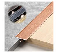 Aluminium Profilé Transition À Coller, Bande De Transition, Barre De Seuil, Profilé En T, Pour Relier Les Espaces Du Sol Et Les Carreaux De Plancher Stratifié(Teak,W2.5*L270cm(3 * 90cm))