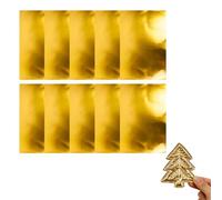 Aluminium Sheets for Embossing,Feuille Metal a Repousser Doré,Embossage Feuilles D'or Et Feuilles De Métal,10 Units 0.08 Mm Art Supplies, Metal Art Project DIY, Thick Sheet Decoration (Gold)