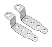 Aluminium Support de Fixation du Rétroviseur 2 Pièces Argenté | Perçage ni Soudure, Montage Simultané Gauche et Droite, Anodisé, Résistant à Corrosion