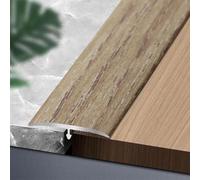 Aluminium T Moulage Bande de Transition de Plancher, Barre de Seuil Métal Seuil de Porte Profil de Transition Bande de Transition Sol Pour Les Espaces Entre Les Carreaux(Light Maca,W3.3cmxL90cm)