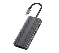 Aluminium TypeC HUB Rj45 1000M PD100w TF pour HDTV Notebook SSD Adaptador USB Station d'accueil