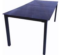 Aluminium Verre Table de jardin 140x80 cm