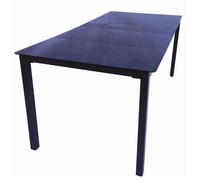 Aluminium Verre Table de jardin Balcon 189x90 cm
