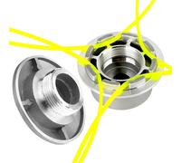 AluminiumTete Debroussailleuse, Tête de Ligne en Aluminium,Tête Coupe Bordure Universel,Tête de Debroussailleuse avec 4 Lignes,Tête de Coupe-Herbe en Aluminium,Tête Faucheuse