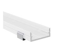 Alumino | Profilé en aluminium LED blanc - Profilé en saillie 100 cm | Semi couvercle + accessoires | pour bandes LED jusqu'à 20 mm | Compatible avec Philips Hue | 1 m | Bille