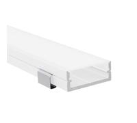 Alumino | Profilé en aluminium LED blanche - Profilé en saillie 100 cm | Couvercle opale + accessoires | Pour bandes LED jusqu'à 20 mm | Compatible avec Philips Hue | 1 m | Bille