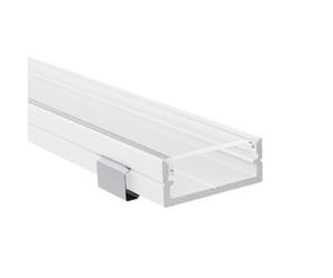 Alumino | Profilé en aluminium LED blanche - Profilé en saillie 200 cm | Couvercle transparent + accessoires | Pour bandes LED jusqu'à 20 mm | Compatible avec Philips Hue | 2 m | Bille