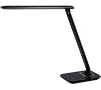 Aluminor Lampe de bureau Bob - Led intégrée - 7W - Bras et tête articulés - Noir Laqué
