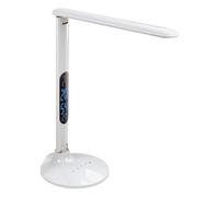 Aluminor Lampe de bureau Success - Led intégrée - 10W - Bras et tête articulés - Ecran digital - Blanc