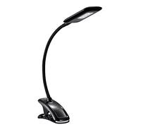 Lampe de bureau Aluminor à pince bras flexible noir