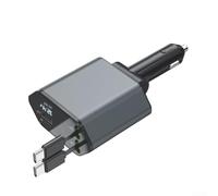 Aluminum Alloy Car Charger 120W Adjustable Head Night Light