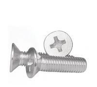Aluminum Alloy Cross Recessed Countersunk Screws M2 .5 M3 M4 M5 M6 M8 M10 Flat Head Philips Bolts(M5x12mm 50pcs)