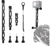 Aluminum Alloy Extension Arm Kit for GoPro Hero 12/11/10/9/8/7/6/5/4/3 and Other Action Cameras (Black)