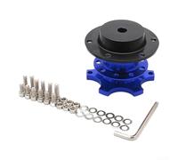 Aluminum Alloy Fast Detachable Steering Wheel Adapter Black(Blue)