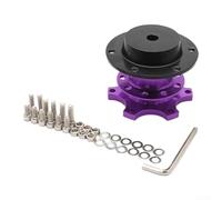 Aluminum Alloy Fast Detachable Steering Wheel Adapter Black(Purple)