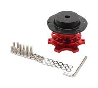 Aluminum Alloy Fast Detachable Steering Wheel Adapter Black(Red)