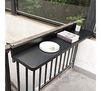 Aluminum Alloy Folding Balcony Railing Table for Outdoor Home Bar Counter Sun Proof and Rust Proof Hanging Computer Dining Leisure Table.