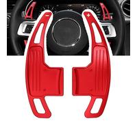 aluminum alloy Paddle Shifter Cover Trim Steering Wheel Shift Paddle Extended Shifter Trim Cover for Ford Mustang 2015 2016 2017 2018 2019 2020 2021 2022 2023 Interior Decoration (1 pair Red)