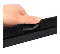 Aluminum Alloy PVC Door Brush Sweep | F-Type And H-Type Multiple Sizes: Door Gap Sealing Draft Stopping Noise Reducing(F-type,10cm/3.9in)
