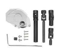 Aluminum Alloy RC Car Gear Box & Drive Shaft Set | Compatible for Axial SCX24 1/24 RC Cars | High - Performance Replacement for AXI00001 / AXI00002 | Sturdy & Rustproof (Silver)