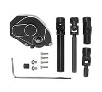 Aluminum Alloy RC Car Gear Box & Drive Shaft Set | Compatible for Axial SCX24 1/24 RC Cars | High - Performance Replacement for AXI00001 / AXI00002 | Sturdy & Rustproof (Black)