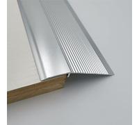 Aluminum Alloy Reducer Threshold,Transition Strip Big Height Difference Transition Strips, Scratch-Resistant Edging Trim Strip, Gold Silver Edge Reducer for Safety(Silver)
