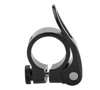 Aluminum Alloy Seatpost Clamp Quick Release | 28.6mm Cycling Seat Clamp for Mountain & Road | Protective Coated Lightweight 41g Cycling Accessory/Quick Release Lever (Noire)