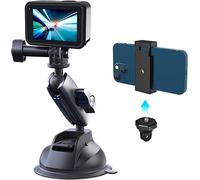 Aluminum Alloy Suction Cup Cell Phone Holder for GoPro Hero,Insta360/DJI, 360° Rotation for Intensive Use with Phone Holder (Style B)