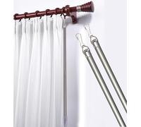 Aluminum Bedrooms Drapery Pulls Rod with Metal Hook/Spiral Handle, 2 Pack Curtain Pull Wand for Grommet Curtains, 40 in 48'' 60 inch Long Window Opener Stick(Bronze,1.2m/48in)