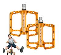 Aluminum Bike Pedals - 3 Bearing Professional Flat Pedal, Anti-Skid Wide, Lightweight Structure | Sealed for Mountain Road Bicycle Outdoor Cycling Enthusiasts