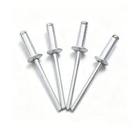Aluminum Blind Rivets with Steel Mandrel, 100 PCS 4.8mm Flat Dome Head Pop Rivets for Electronics Cases, Car Interiors, Furniture, Picture Frames(4.8x60mm)