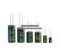 Aluminum Capacitor 6.3V 10V 16V 25V 35V 63V 100V 250V 450V 10UF 330UF 470UF 680UF 820UF 1500UF 4700UF High Frequency Low AUOQKQUT(10V1500UF 10PCS)