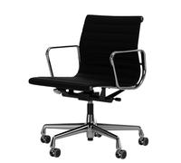 Aluminum Chair EA 118 / EA118 Chaise Cuir Premium Nero Vitra - 4055737315701