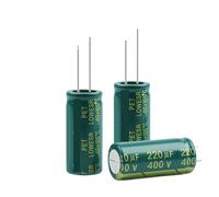 Aluminum Electrolytic Capacitor 400V 2.2UF 4.7UF 6.8UF 10UF 15UF High Frequency Low Capacitors DIY 2000Hours Long Life MQXFCZUX(400V180UF 2PCS)