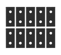 Aluminum Flat Tie Plate 2 Holes | Oxidation - Proof Metal Bracket Connector for Tables / Beds / Shelves | 10 Pack Tarnish - Fighting Fixing Bracket for Furniture / Machinery (2020)