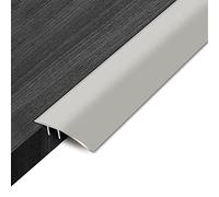 Aluminum Floor Divider Strip Thresholds Reducer,Self Adhesive Floor Transition Strip, Carpet Trim Bar for Front Door Doorways(Silver,95cm/37.4in)