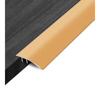 Aluminum Floor Divider Strip Thresholds Reducer,Self Adhesive Floor Transition Strip, Carpet Trim Bar for Front Door Doorways(Gold,95cm/37.4in)