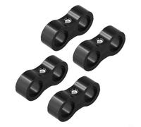 Aluminum Fuel Line Separator Clamp 8AN Black 4-Pack | High-grade aluminum alloy, black finish, resists heat and , fits 8AN lines, 4-pack value