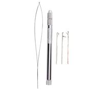Aluminum Handle Pulling Loop Needle Hair Extension Tool for Easy Bead Insertion Hairstylists