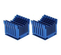 Aluminum Heatsink Cooler 2Pcs | Universal 3D Printer Motherboard Chipset Cooling | North South Bridge Heat Sink for DIY PCs/Gaming Rigs/Electronics | 40x39x36mm Compact Design (Blue)