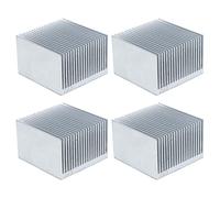 Aluminum Heatsink Radiator 60x60x39mm | 4Pcs Cooling Fins for CPU/Module/Electronics | High Efficiency Heat Dissipation & Easy Installation (Avec support adhésif)