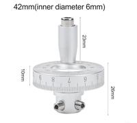 Aluminum Lathe Hand Wheel 42mm Engraved Scale(6mm) | Engraved scale, high accuracy, long-lasting markings, silver finish, industrial use