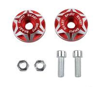 Aluminum License Plate Screws 2PCS 6MM CNC Anodized(red)