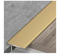 Aluminum Lightweight T Shape Flat Divider Strip Wood to Tile,Vinyl Flooring Transition Strip Thresholds Reducer, for Home Sliding Doors(Gold,130cm/51.2in)