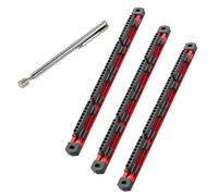 Aluminum Magnetic Hex Bit Organizer, Magnetic 1/4 Drive Bit Organizer, High Strength Magnetics Secure Grip 40 Slot, Storage Fast Access for Workshop (3 PCS)