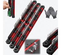 Aluminum Magnetic Hex Bit Organizer, Sliding Rail Heavy Duty Holder, High Strength Magnetic Secure Grip,40 Slot High Capacity, Machined Compact Storage Fast Access for Workshop (3PCS)