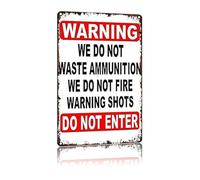 Aluminum Metal Sign Funny Range Rules for Veteran Gift or Collector 8 X 12 in