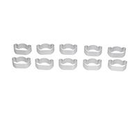 Aluminum Moon Cake Mold Set 10Pcs with Cookie Cutter (Large Yuanbao) | Create beautifully shaped desserts and appetizers using this aluminum baking mold set for cutting cookies dough