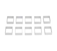 Aluminum Moon Cake Mold Set 10Pcs with Cookie Cutter (Small rectangle) | Create beautifully shaped desserts and appetizers using this aluminum baking mold set for cutting cookies dough